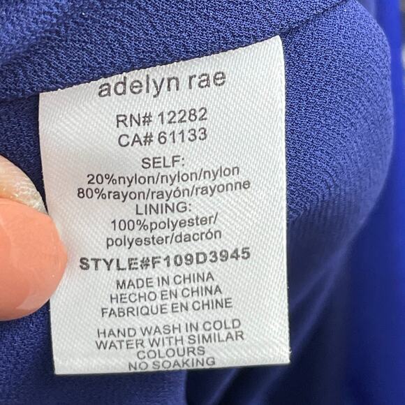 Adalyn Ray Royal Blue Velvet Maxi Dress Size L Crisscross Back Lined Whimsigoth - Picture 8 of 8